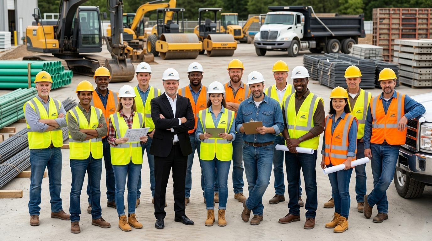 Crew at work